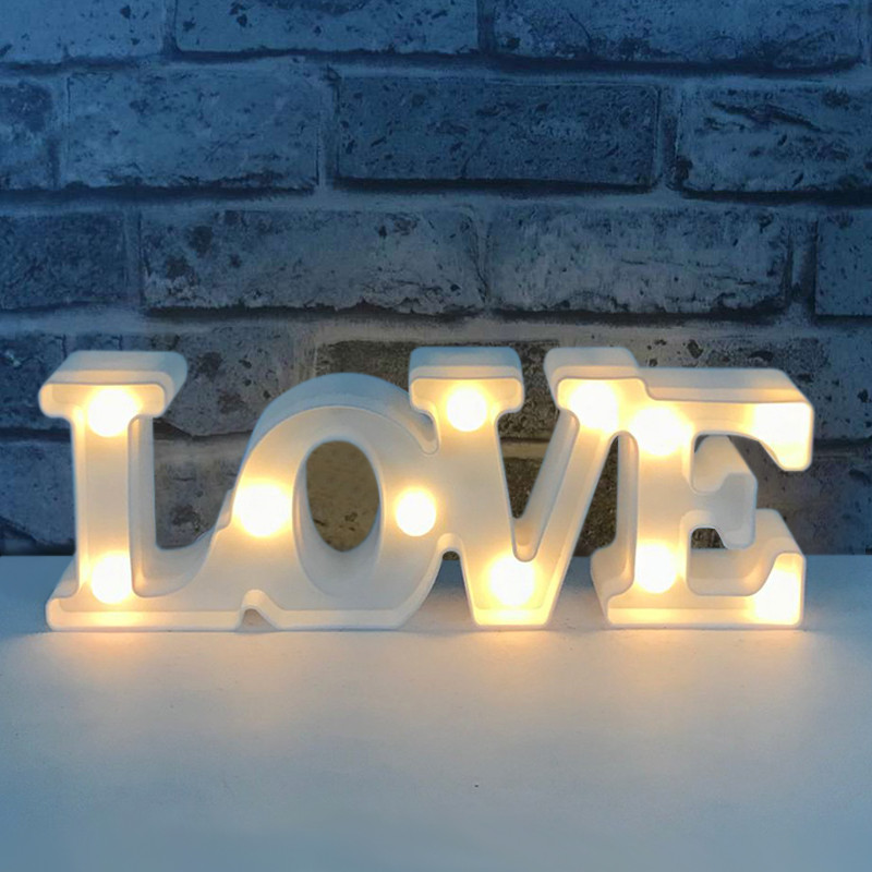 Lampara Decorativa 3D Luz Led Love 195
